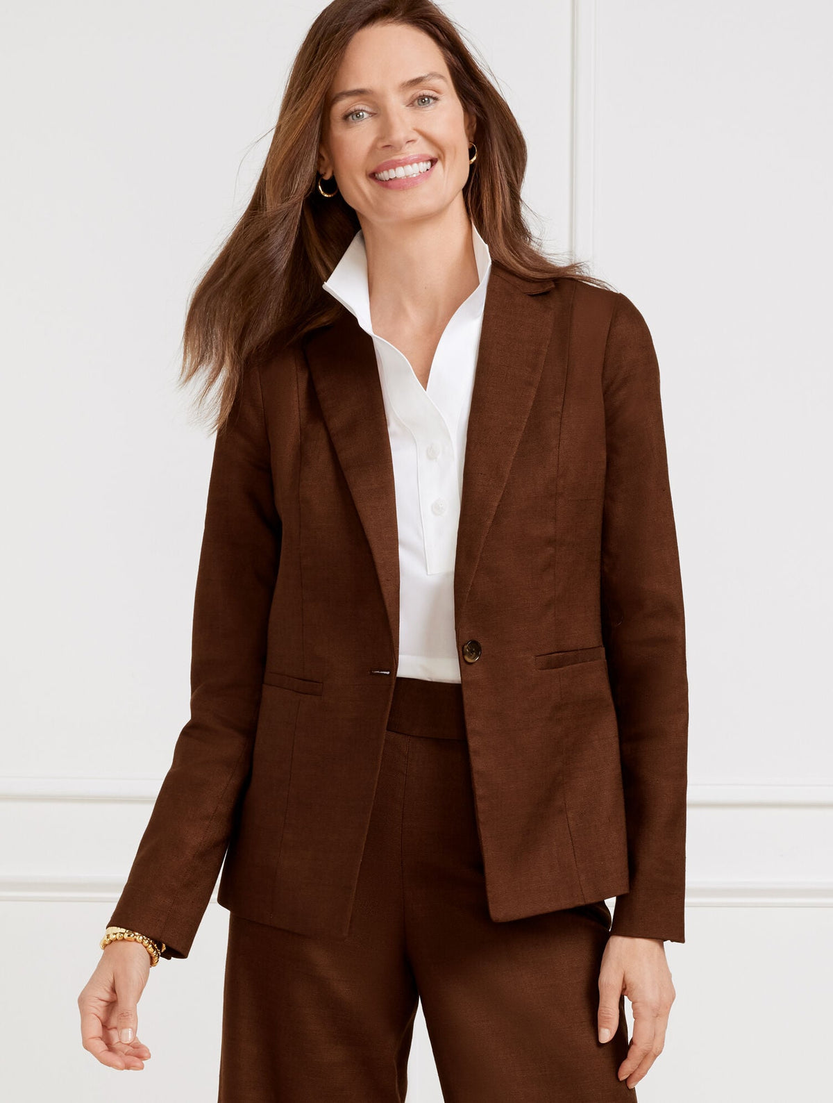 Talbots LINEN BLEND BLAZER