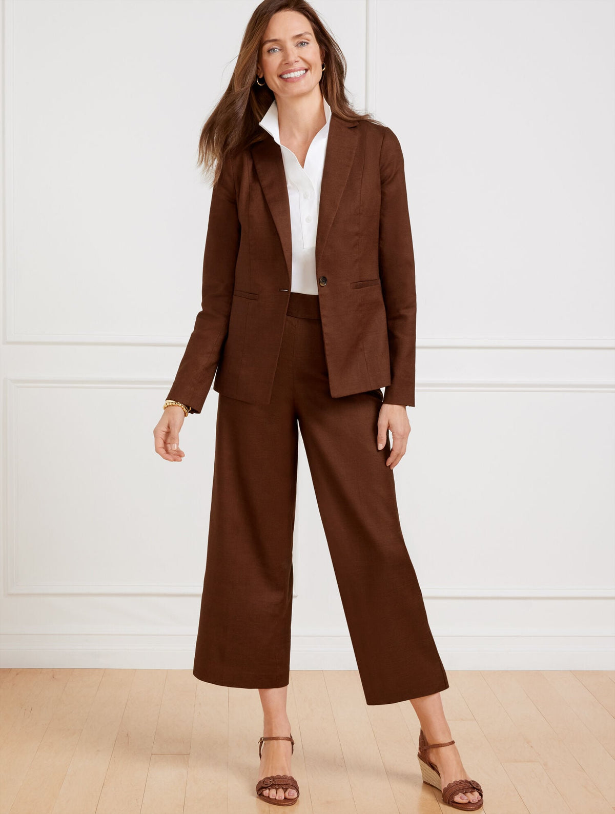 Talbots LINEN BLEND BLAZER
