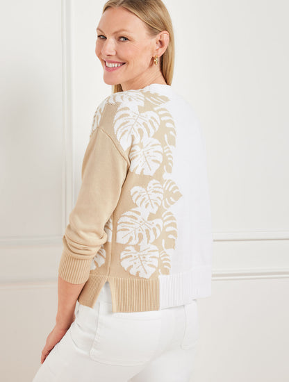 Talbots V-NECK CARDIGAN - PLACED PALMS