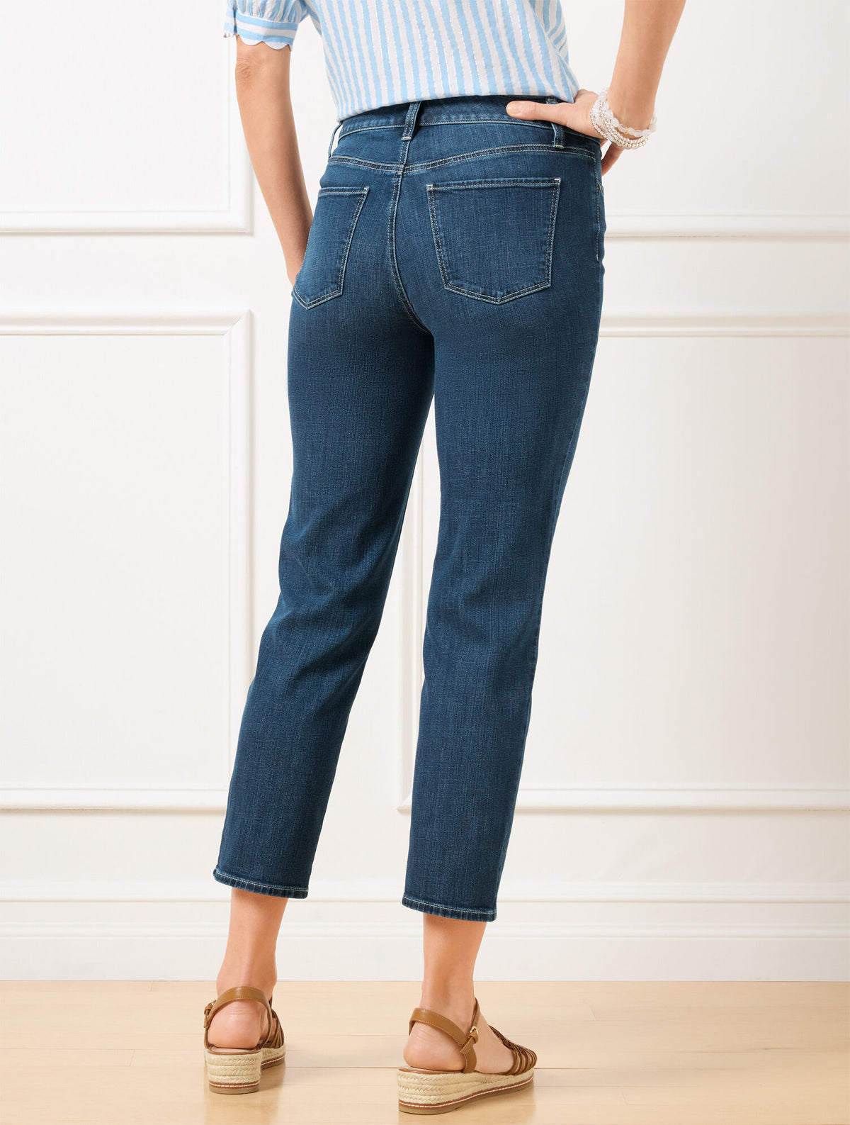 Talbots STRAIGHT CROP JEANS - ROMY WASH