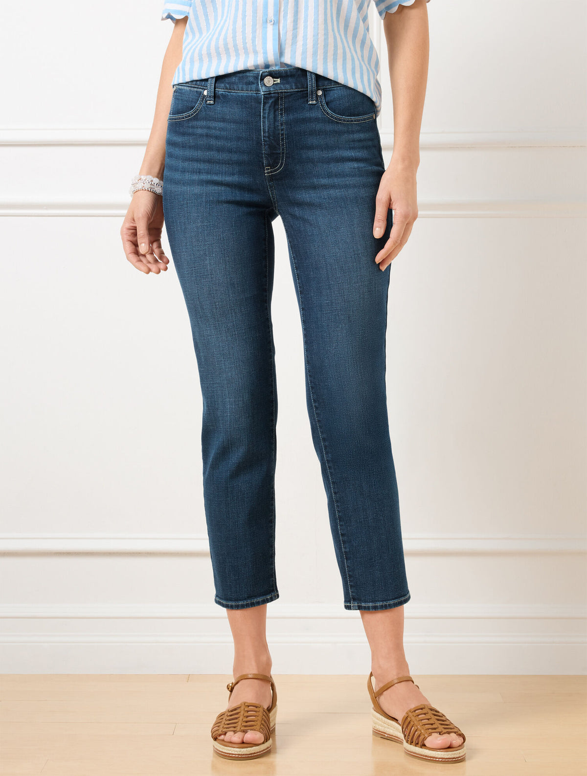 Talbots STRAIGHT CROP JEANS - ROMY WASH
