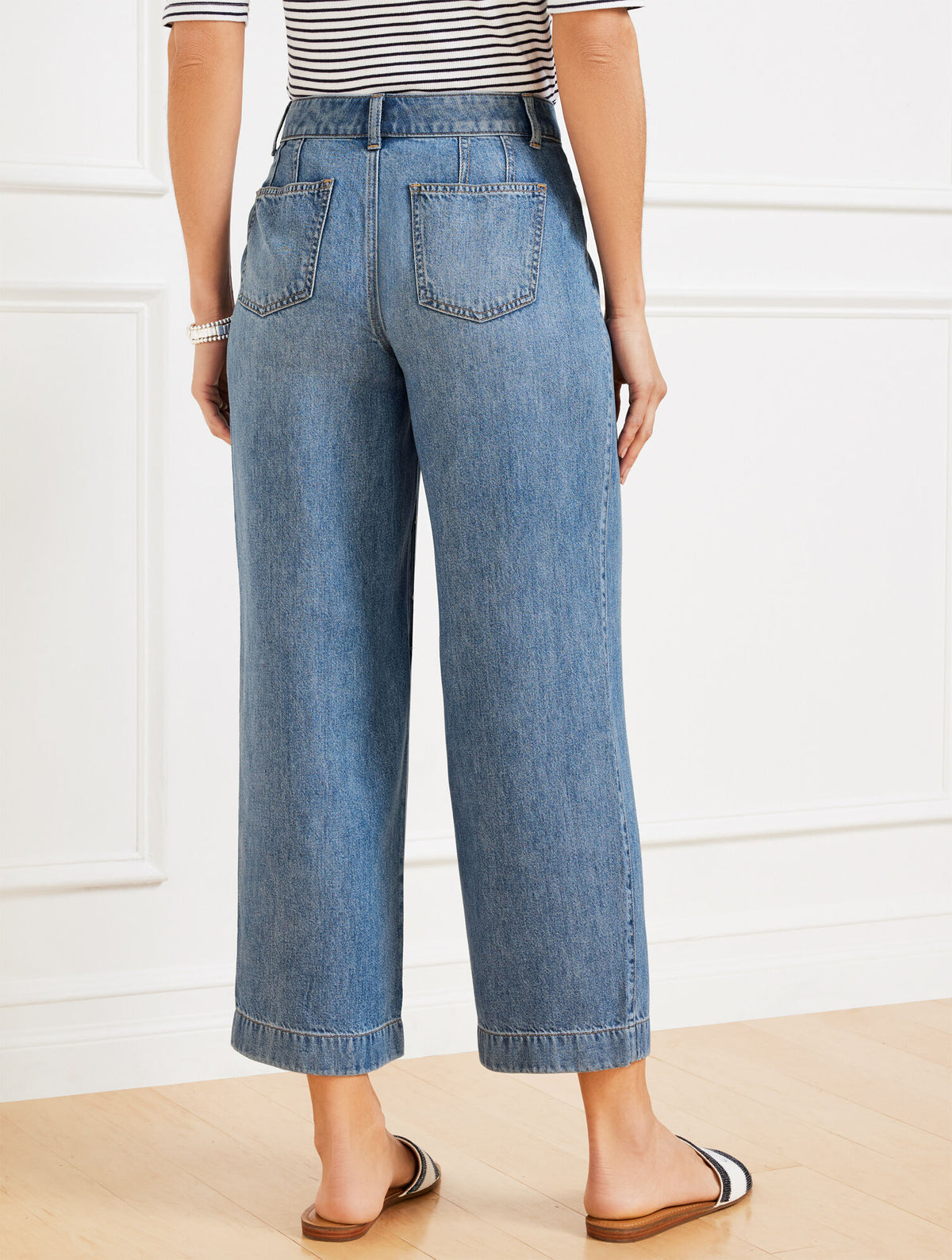 Talbots WIDE CROP JEANS - ELLA WASH