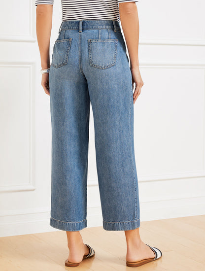 Talbots WIDE CROP JEANS - ELLA WASH