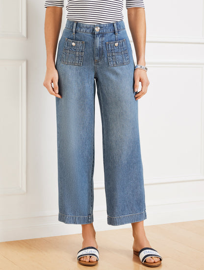 Talbots WIDE CROP JEANS - ELLA WASH