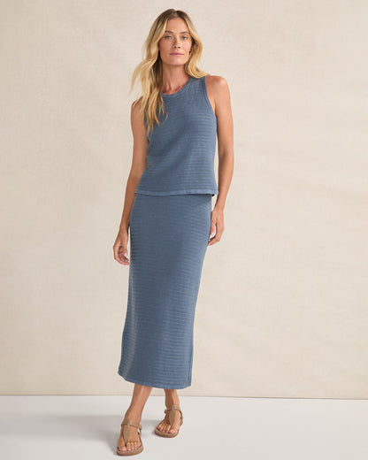 Talbots ORGANIC COTTON LINEAR STITCH SCOOP NECK TANK
