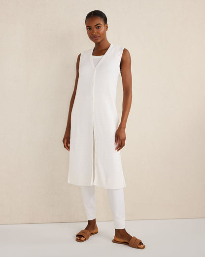 Talbots ORGANIC COTTON LINEAR STITCH DUSTER