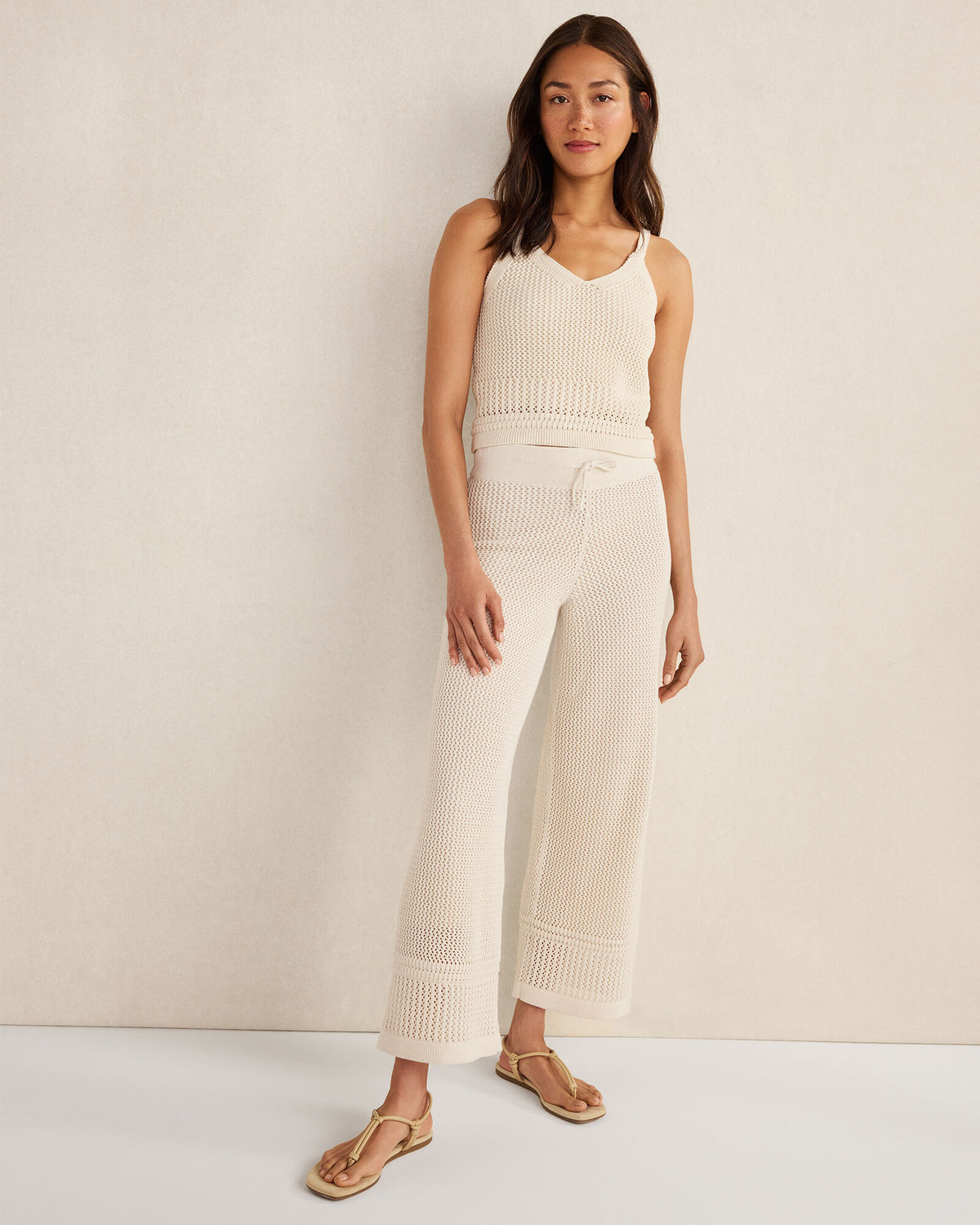 Talbots ORGANIC COTTON MIXED STITCH PANTS