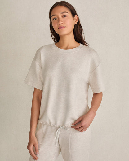 Talbots SOFT KNIT TIE-FRONT SHORT SLEEVE TOP