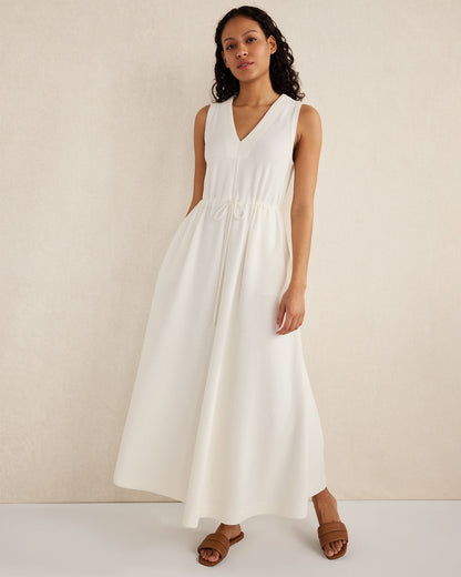 Talbots COTTON BLEND TEXTURED MIDI DRESS