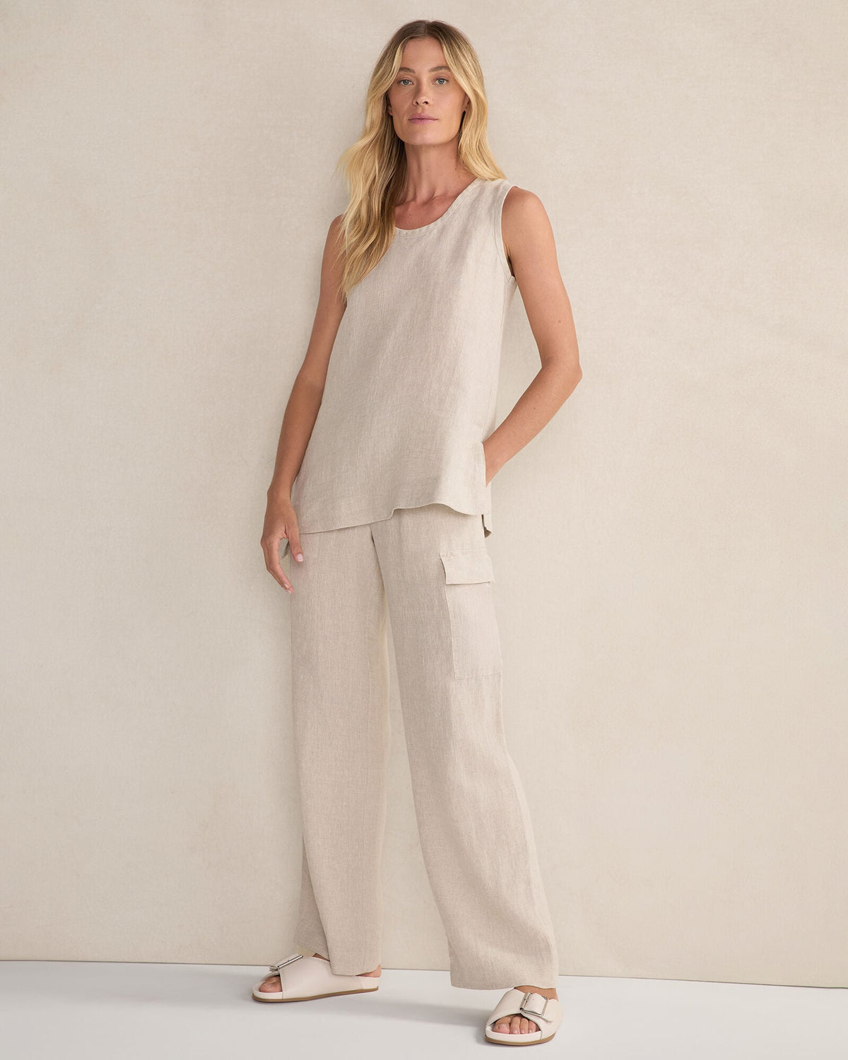 Talbots LINEN CARGO PANTS