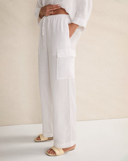 Talbots LINEN CARGO PANTS
