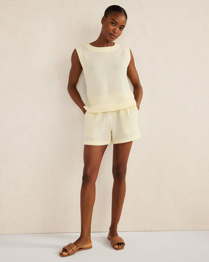 Talbots ORGANIC COTTON GAUZE TANK TOP