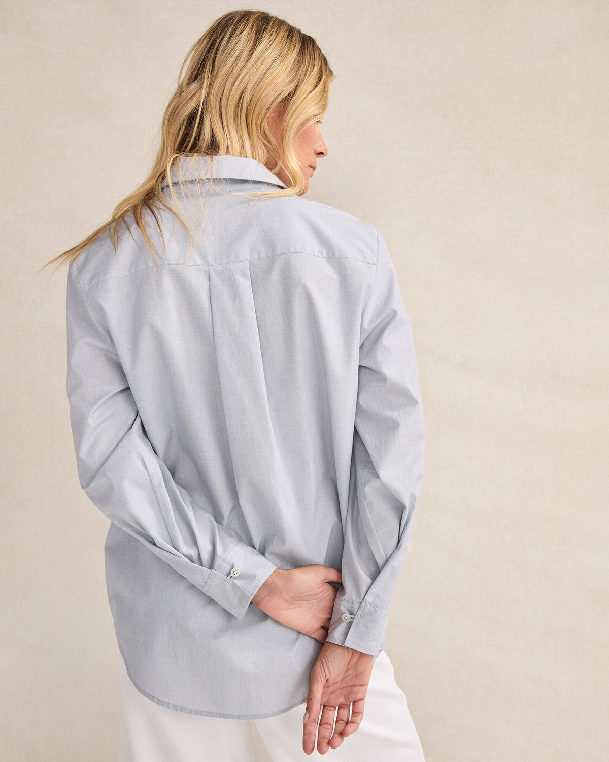 Talbots ORGANIC COTTON POPLIN BUTTON DOWN TOP