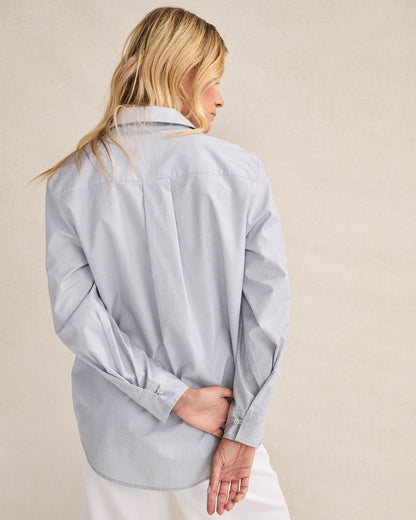 Talbots ORGANIC COTTON POPLIN BUTTON DOWN TOP