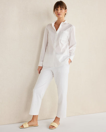Talbots ORGANIC COTTON POPLIN BUTTON DOWN TOP