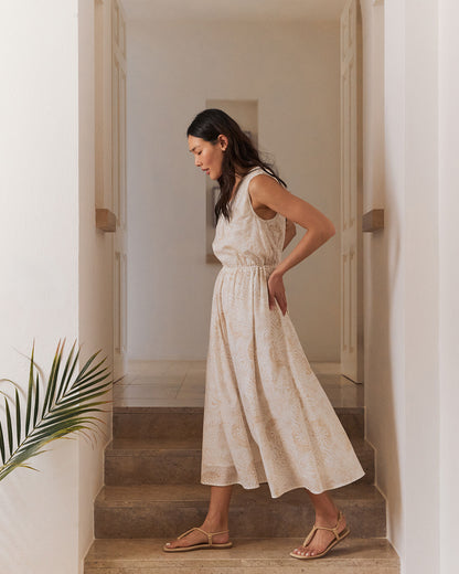 Talbots COTTON VOILE BLEND SHELL MIDI DRESS