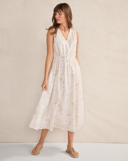 Talbots COTTON VOILE BLEND SHELL MIDI DRESS
