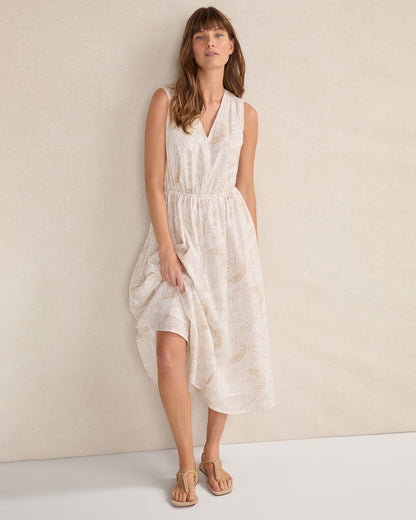 Talbots COTTON VOILE BLEND SHELL MIDI DRESS