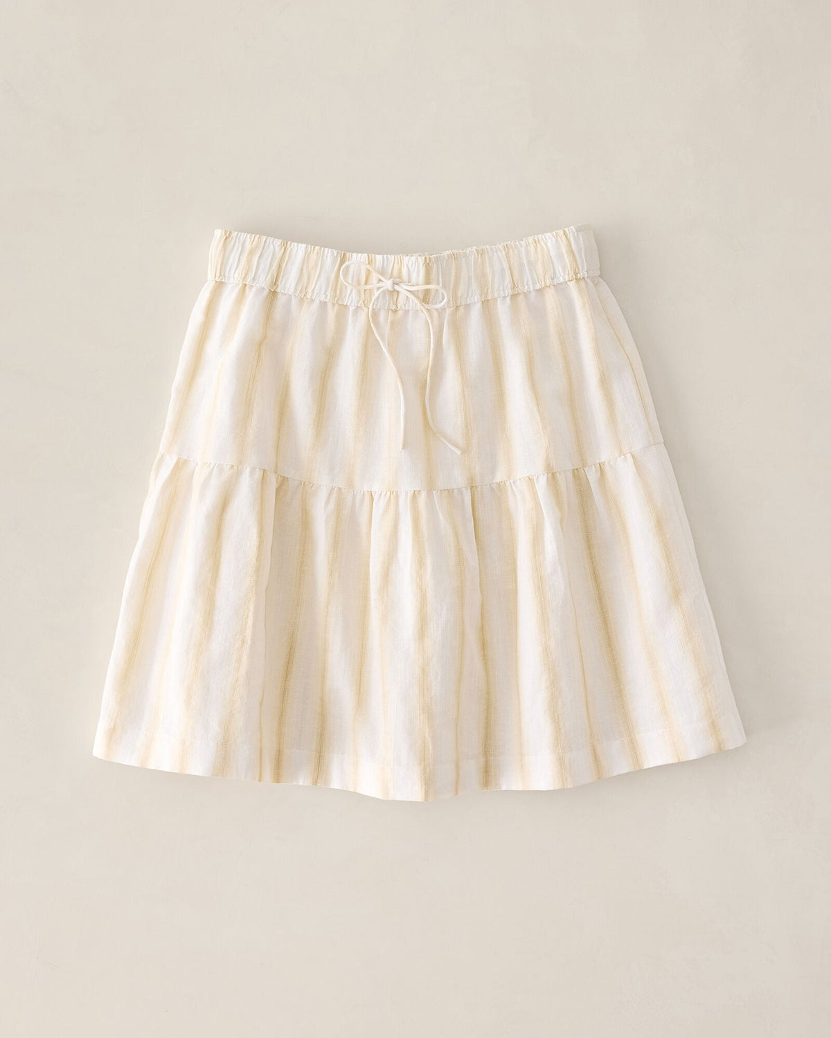 Talbots ORGANIC COTTON LINEN TIERED SKIRT