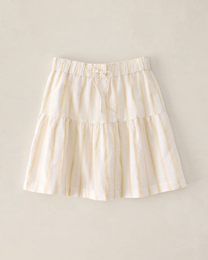 Talbots ORGANIC COTTON LINEN TIERED SKIRT