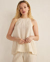 IVORY/BLACK DOBBY STRIPE