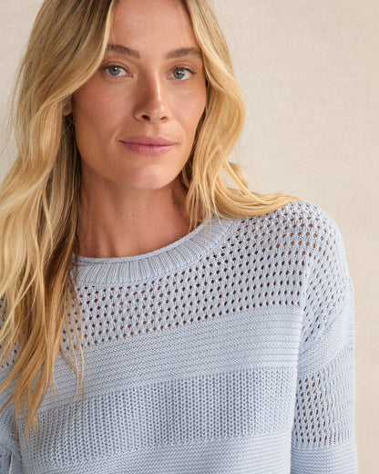 Talbots ORGANIC COTTON OPEN STITCH CREWNECK SWEATER