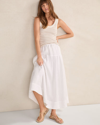Talbots ORGANIC COTTON SIMPLE STRIPE SCOOP NECK TANK