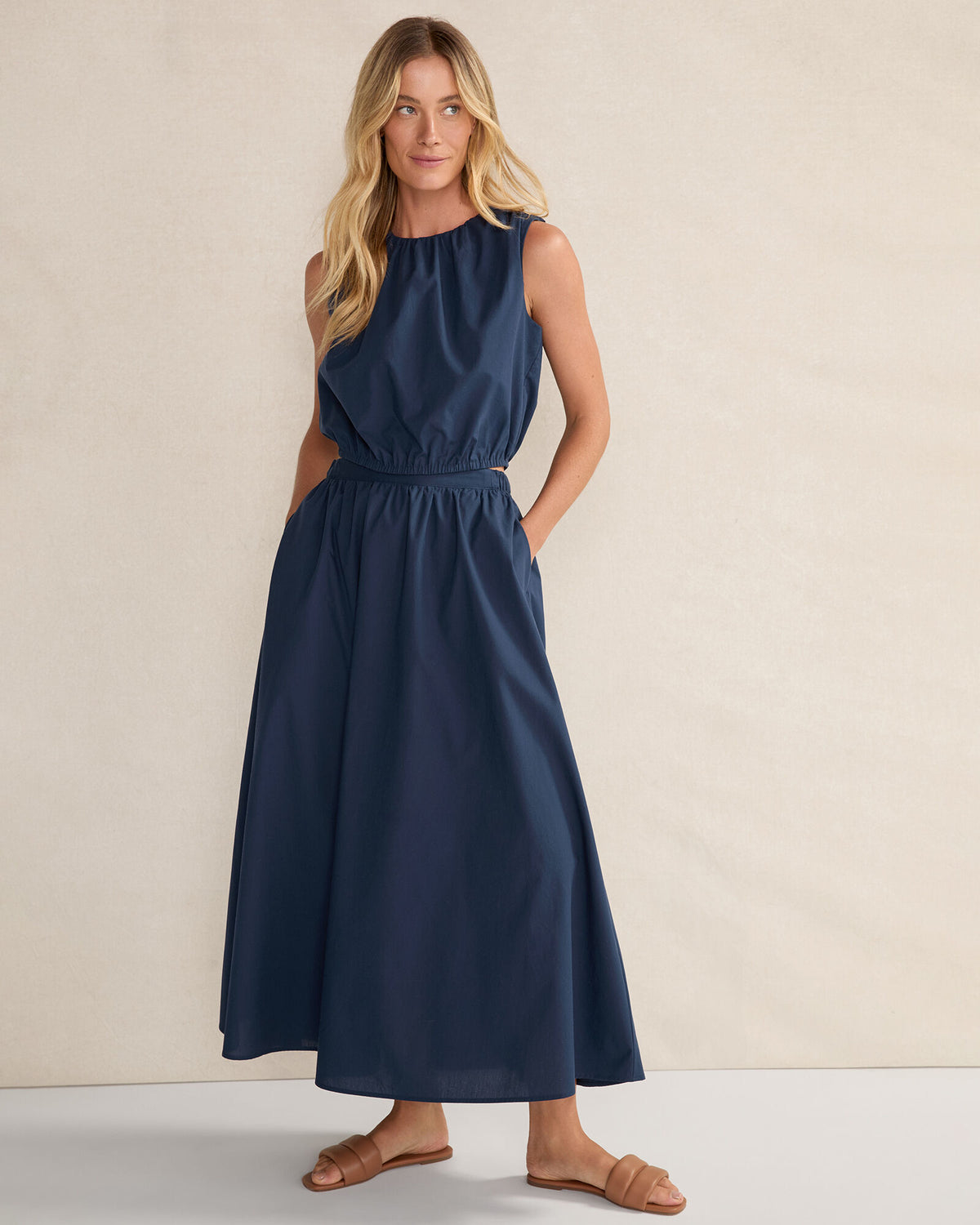 Talbots ORGANIC COTTON POPLIN BUBBLE TOP