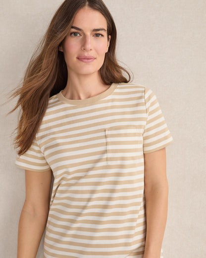 Talbots ORGANIC COTTON INTERLOCK STRIPE T-SHIRT DRESS