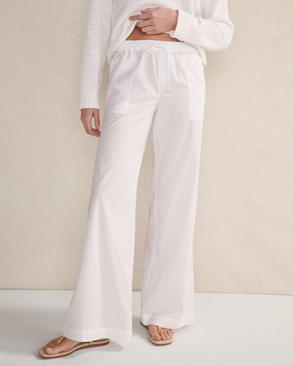 Talbots ORGANIC COTTON POPLIN WIDE LEG PANTS