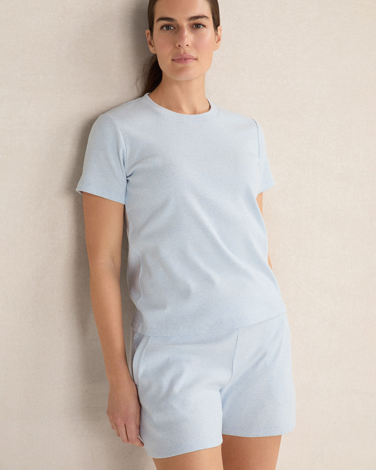 Talbots ORGANIC COTTON RIB KNIT SHORT SLEEVE TEE