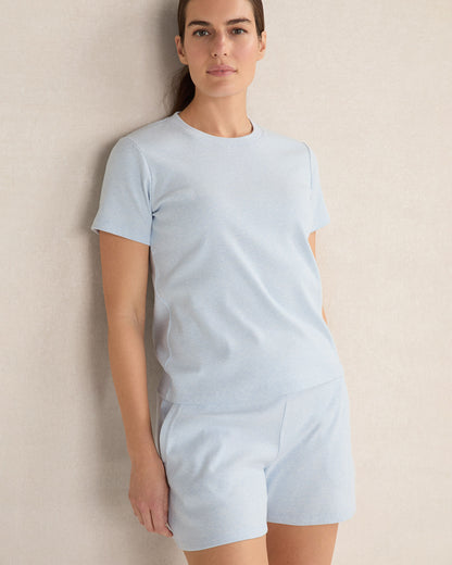 Talbots ORGANIC COTTON RIB KNIT SHORT SLEEVE TEE