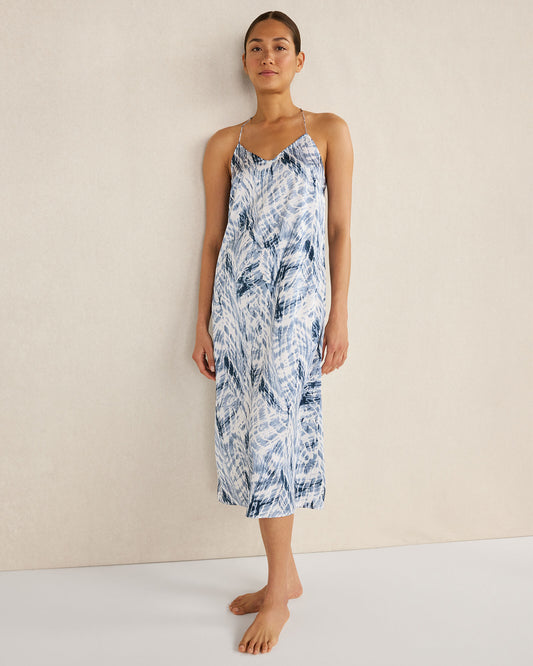 Talbots WASHABLE SILK TIE DYE CHEMISE