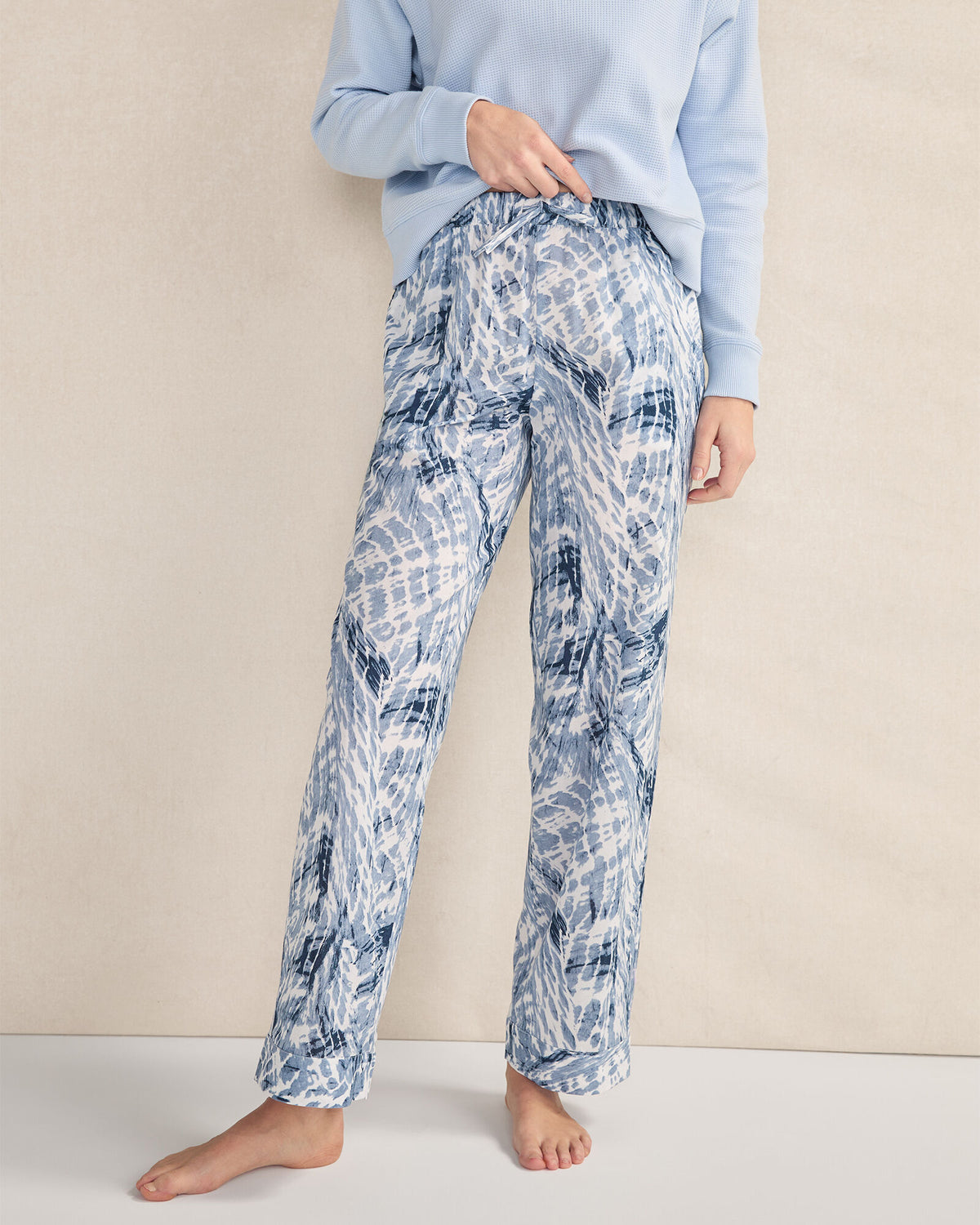 Talbots ORGANIC COTTON POPLIN TIE DYE SLEEP PANTS