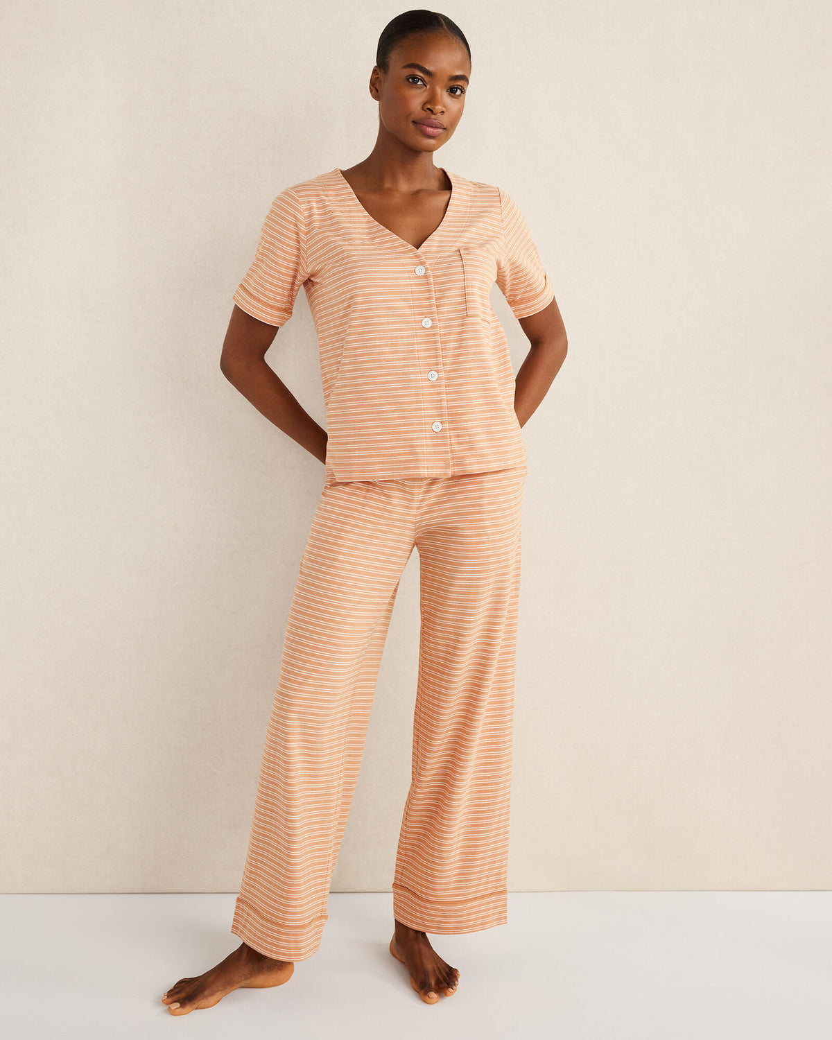 Talbots ORGANIC COTTON JERSEY STRIPED SLEEP PANTS