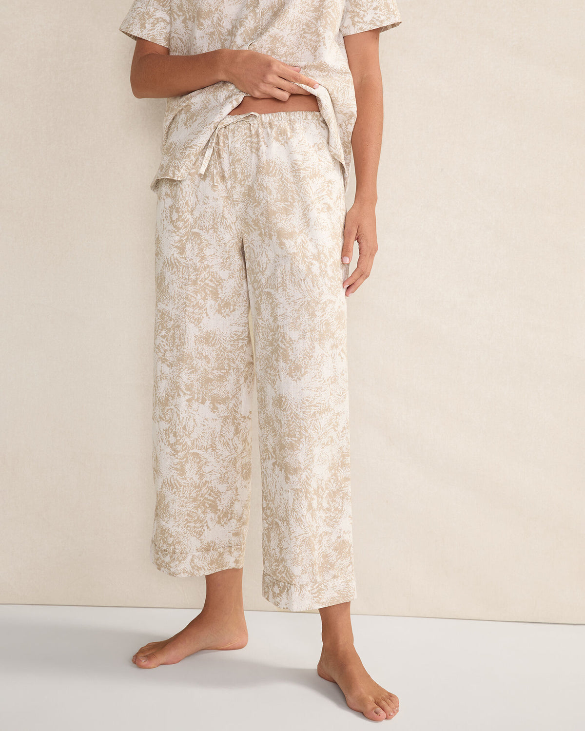 Talbots ORGANIC COTTON LINEN SERENE BOTANICALS SLEEP PANTS