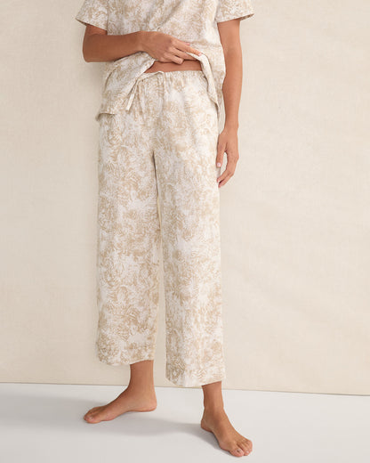 Talbots ORGANIC COTTON LINEN SERENE BOTANICALS SLEEP PANTS
