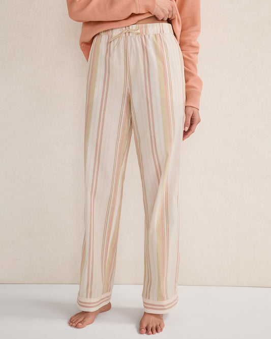 Talbots ORGANIC COTTON POPLIN MIXED STRIPE SLEEP PANTS