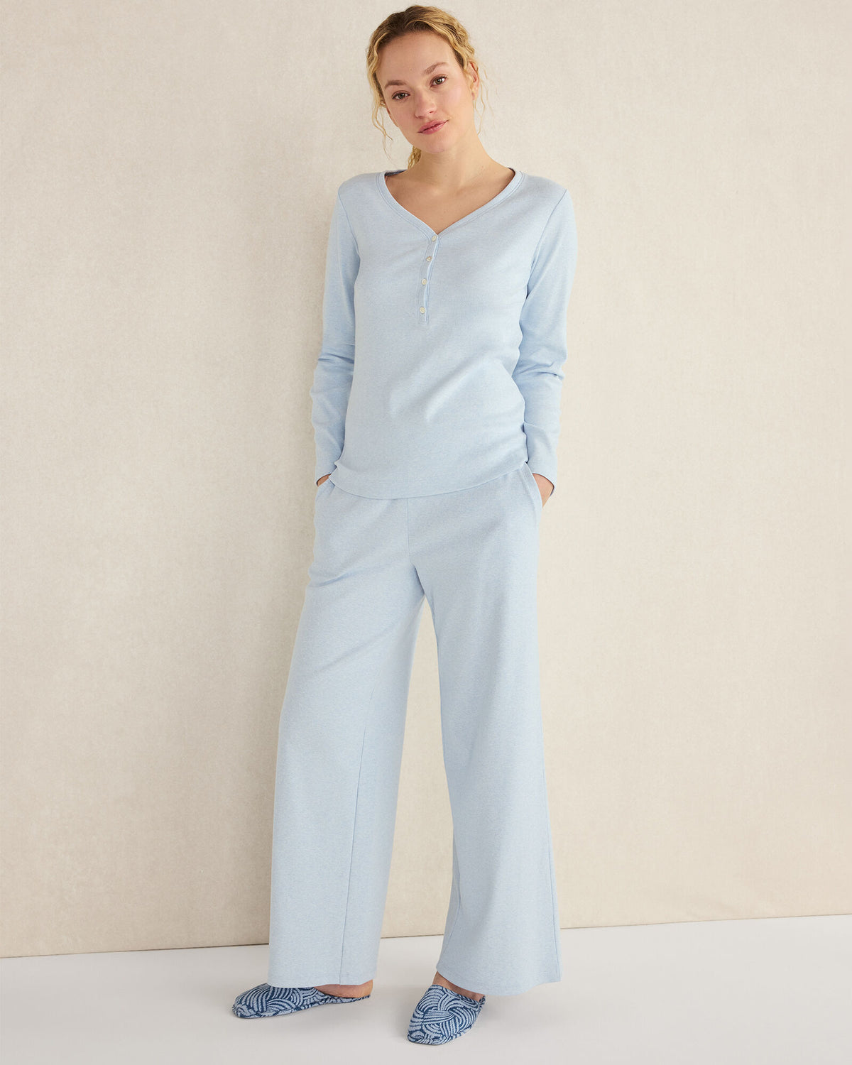 Talbots ORGANIC COTTON RIB KNIT HENLEY