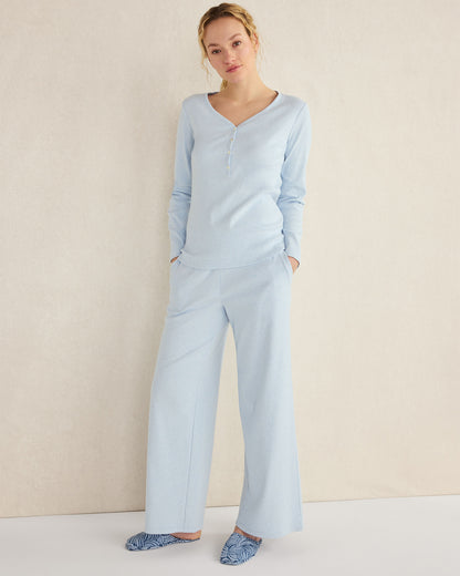 Talbots ORGANIC COTTON RIB KNIT HENLEY