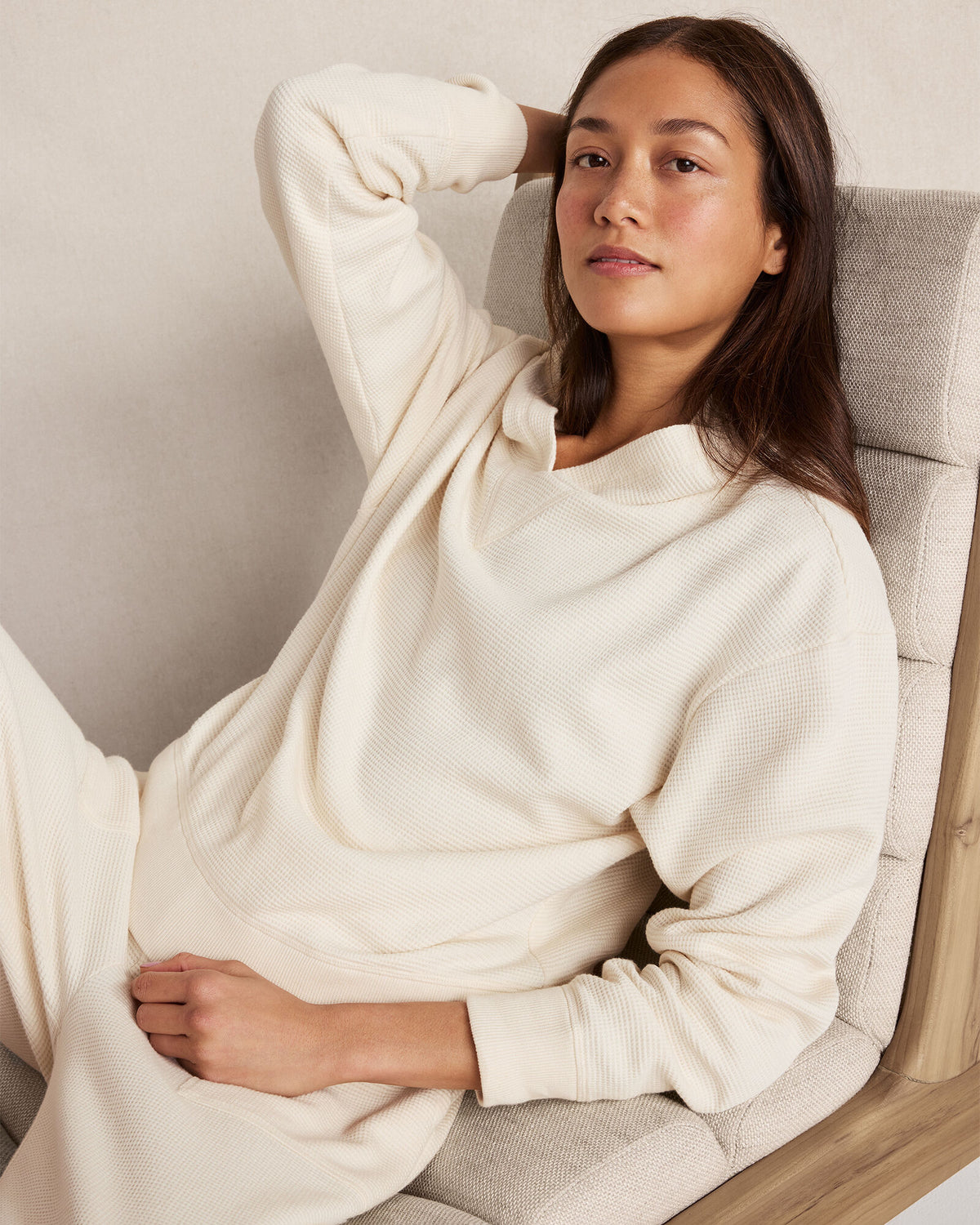 Talbots ORGANIC COTTON WAFFLE HOODIE