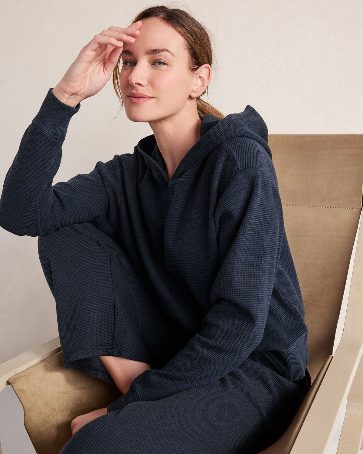 Talbots ORGANIC COTTON WAFFLE HOODIE