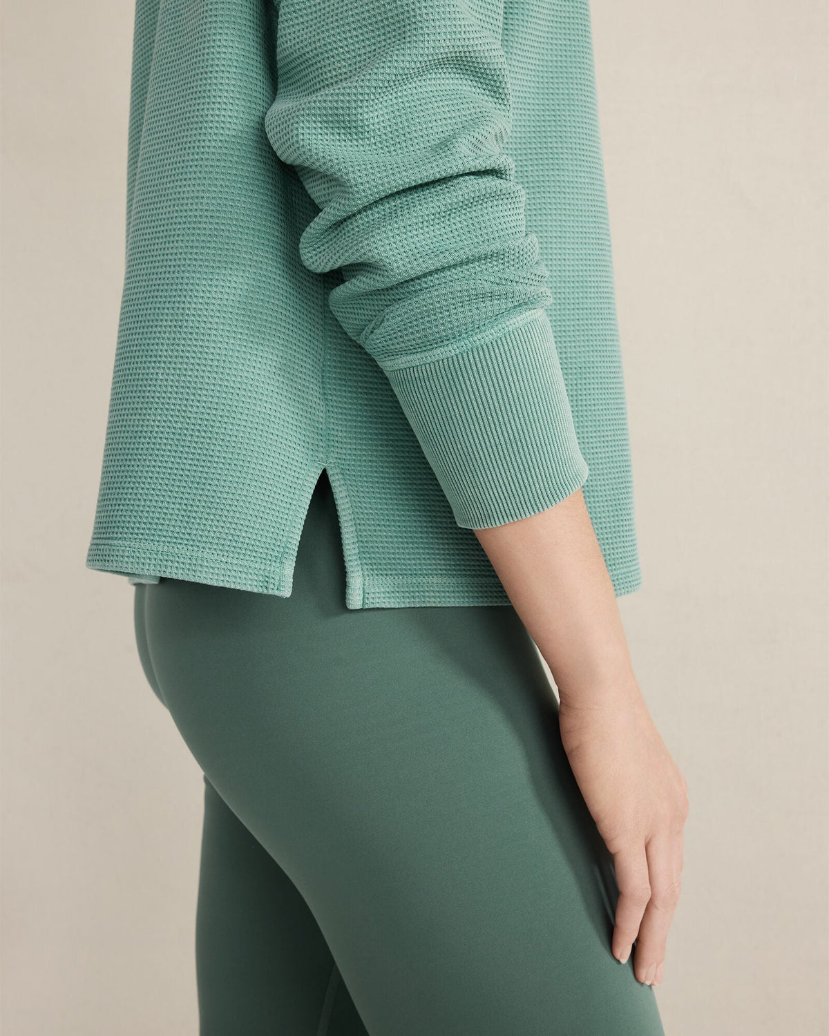 Talbots ORGANIC COTTON WAFFLE HENLEY