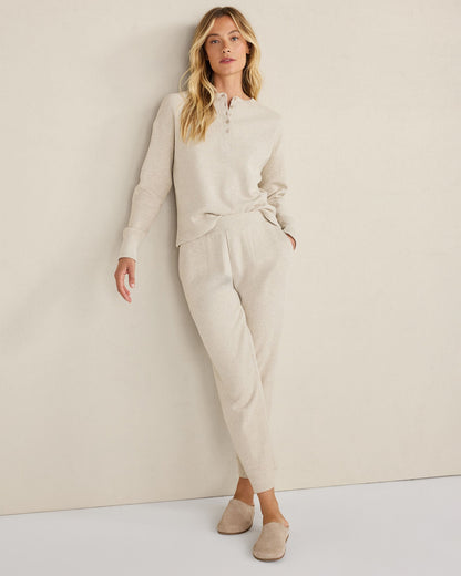 Talbots ORGANIC COTTON WAFFLE HENLEY