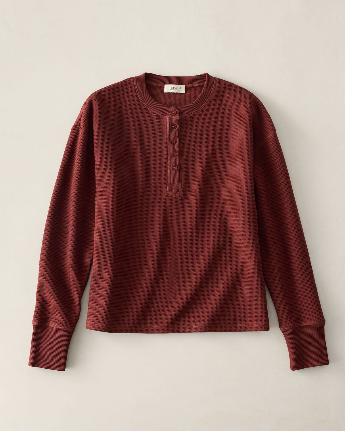 Talbots ORGANIC COTTON WAFFLE HENLEY
