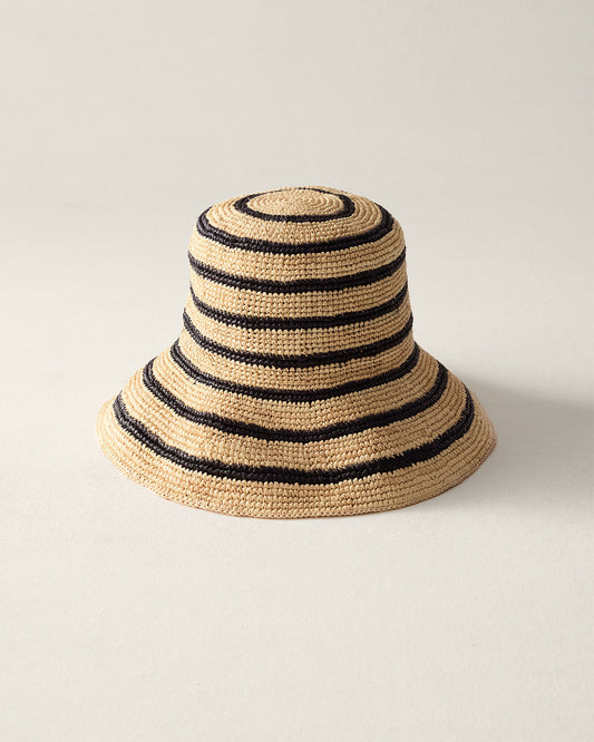 Talbots RAFFIA STRIPED BUCKET HAT