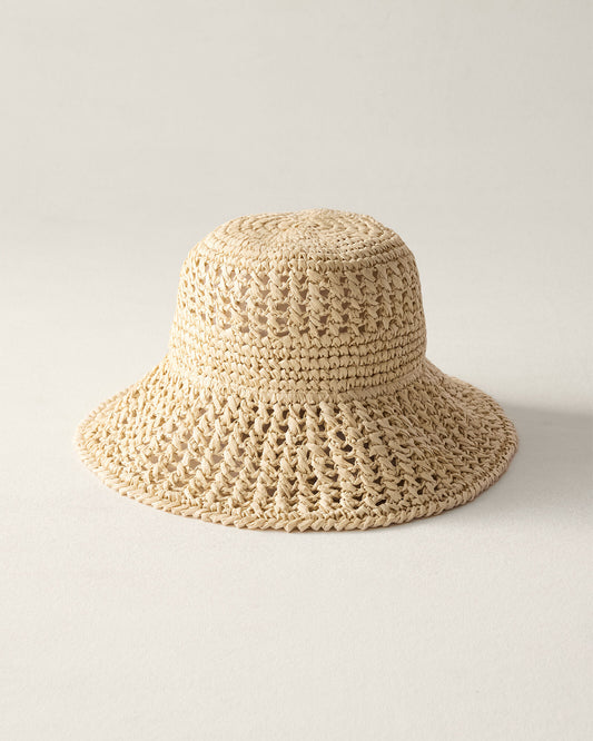 Talbots RAFFIA CROCHET BUCKET HAT