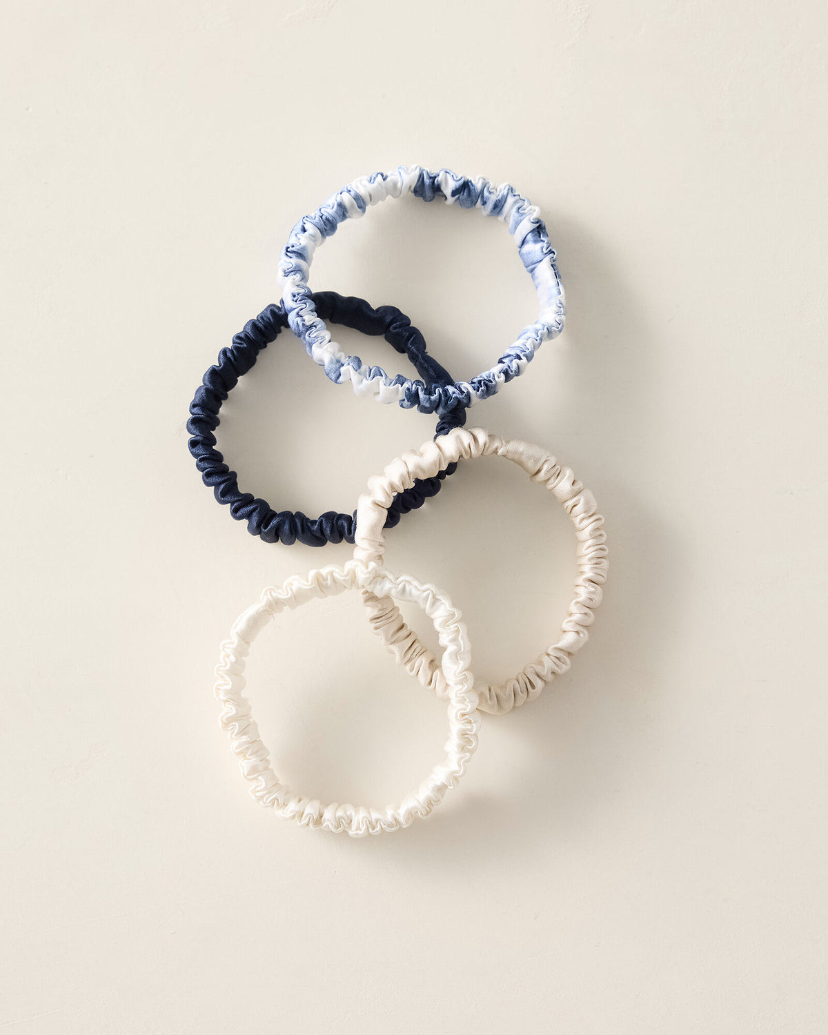 Talbots WASHABLE SILK HAIR TIES — TIE DYE MULTI
