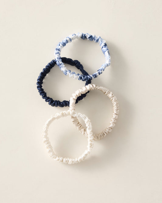 Talbots WASHABLE SILK HAIR TIES — TIE DYE MULTI