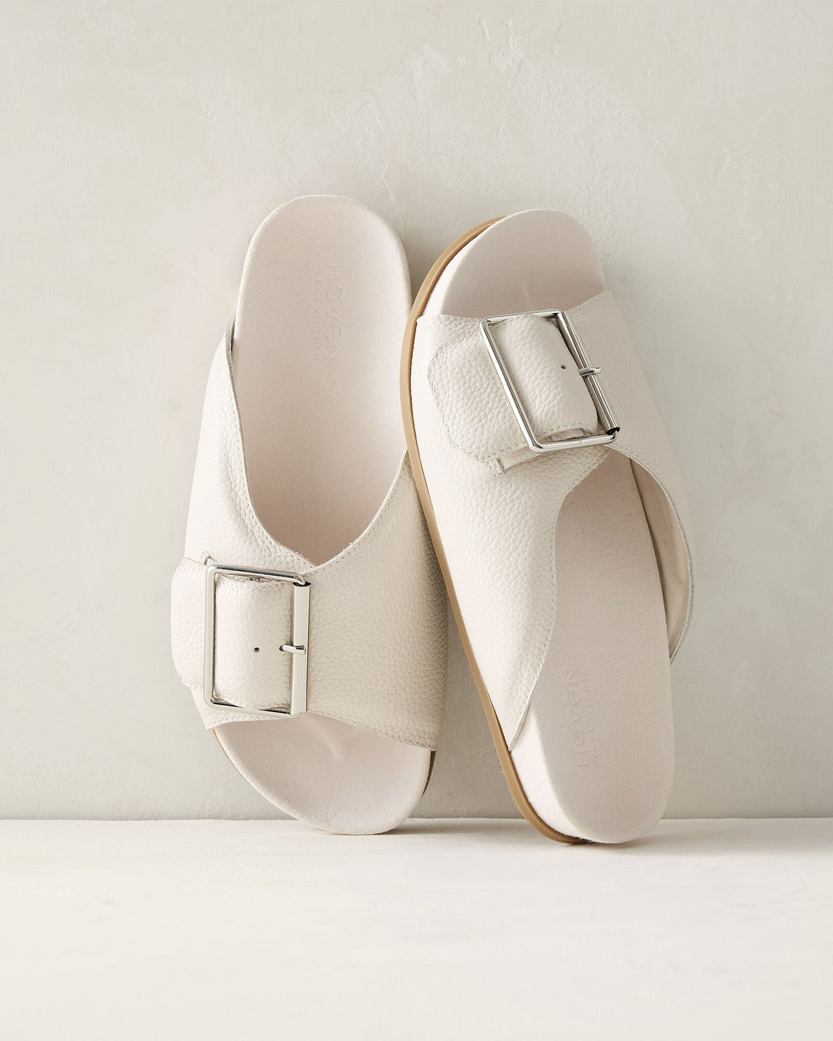 Talbots LEATHER BUCKLE SLIDES